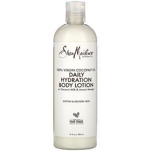 SheaMoisture, 100% Virgin Coconut Oil, Daily Hydration Body Lotion, 13 fl oz (384 ml) - Supply Center USA