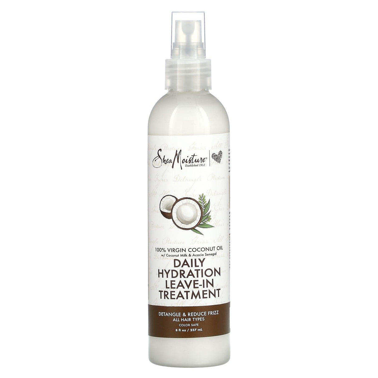 SheaMoisture, 100% Virgin Coconut Oil, Daily Hydration Leave-In Treatment, 8 fl oz (237 ml) - Supply Center USA