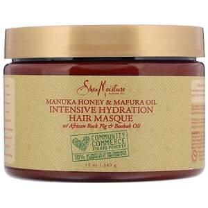 SheaMoisture, Intensive Hydration Hair Masque, Manuka Honey & Mafura Oil, 12 oz (340 g) - Supply Center USA