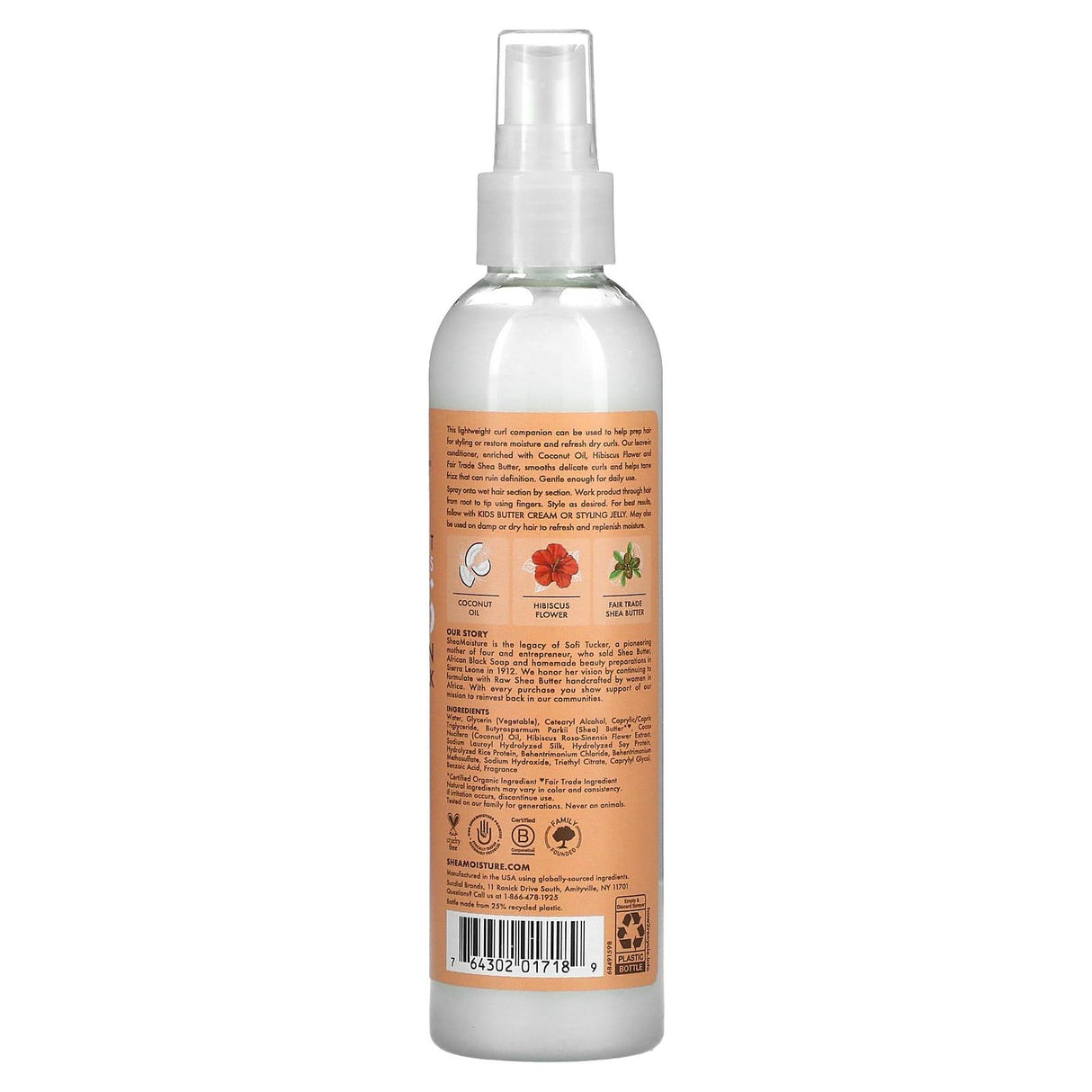 SheaMoisture, Kids, Leave-In Conditioning Milk with Shea Butter, Thick, Curly Hair, Coconut & Hibiscus, 8 fl oz (237 ml) - Supply Center USA