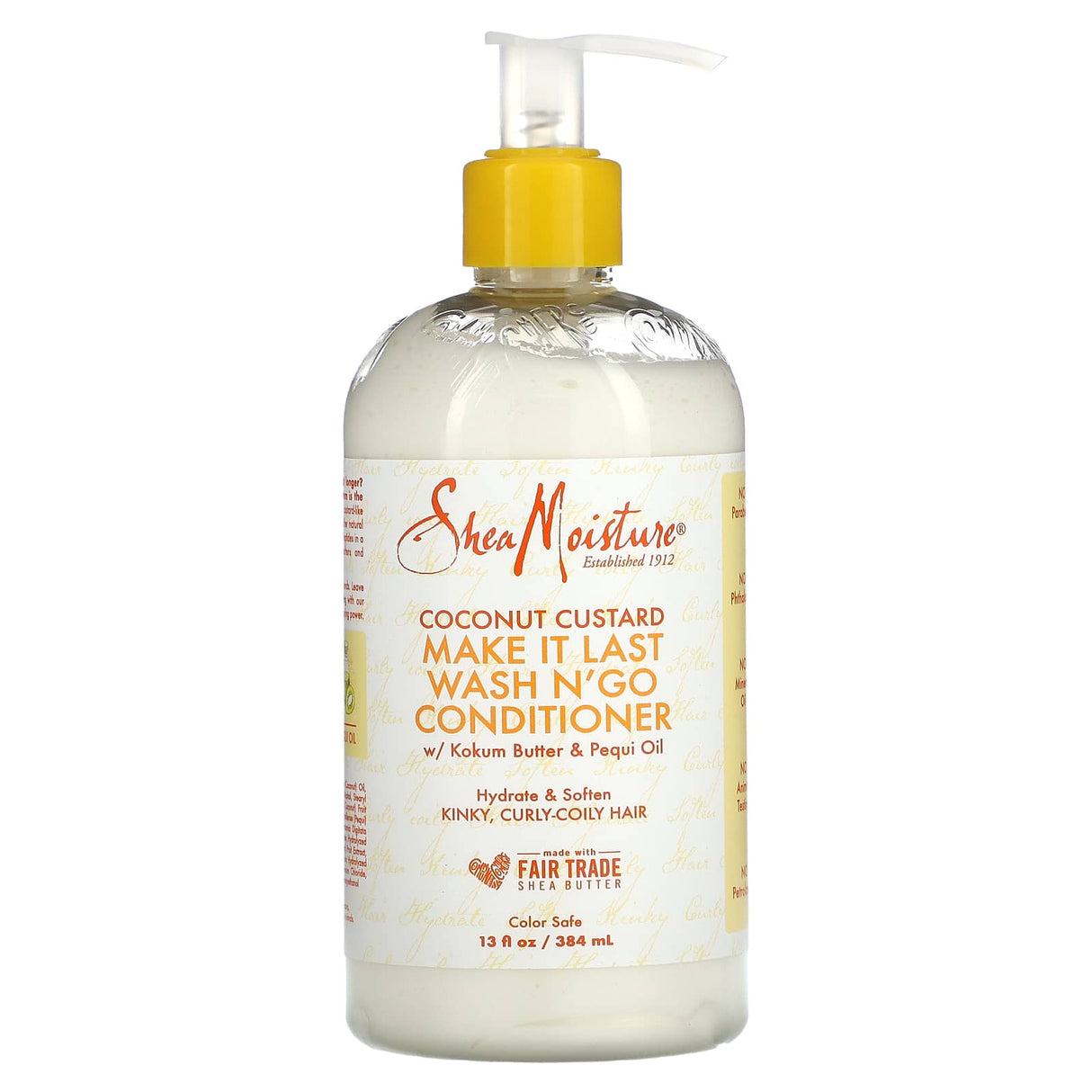 SheaMoisture, Make It Last Wash N' Go Conditioner, Curly-Coily Hair, Coconut Custard, 13 fl oz (384 ml) - Supply Center USA
