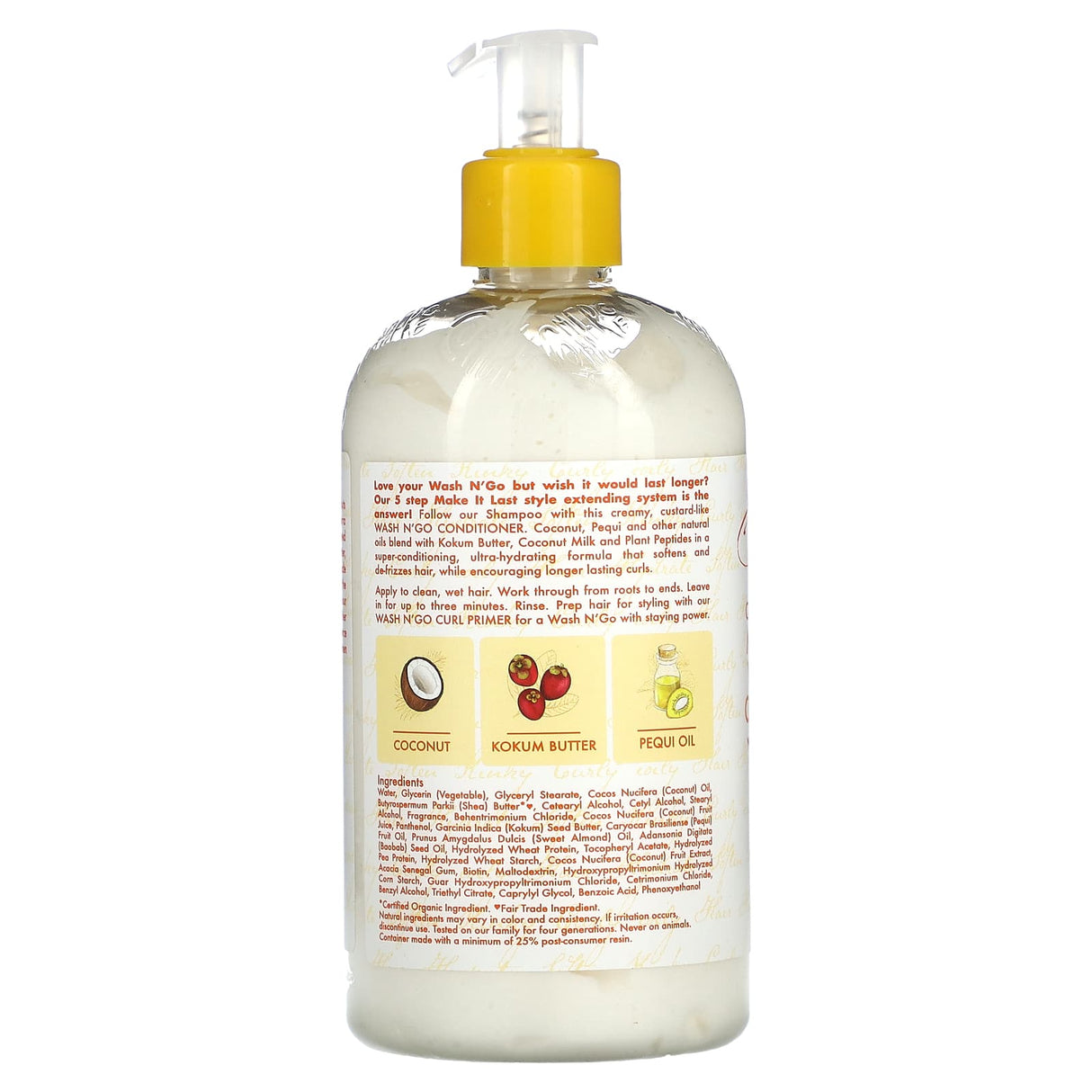 SheaMoisture, Make It Last Wash N' Go Conditioner, Curly-Coily Hair, Coconut Custard, 13 fl oz (384 ml) - Supply Center USA
