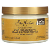 SheaMoisture, Raw Shea Butter, Deep Moisturizing Leave-In Conditioner, Curly to Coily Hair, 11.5 fl oz (340 ml) - Supply Center USA