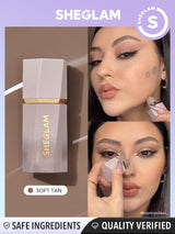 SHEGLAM Sun Sculpt Cool Toned Liquid Contour Stick Long Lasting Cream Bronzer Makeup - Soft Tan - Supply Center USA