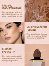 SHEGLAM Sun Sculpt Cool Toned Liquid Contour Stick Long Lasting Cream Bronzer Makeup - Soft Tan - Supply Center USA