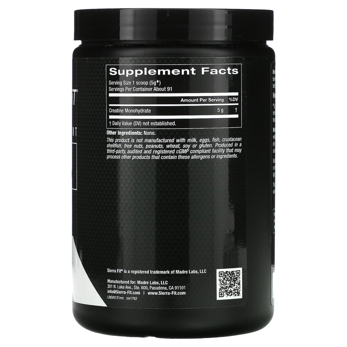 Sierra Fit, Micronized Creatine Powder, Unflavored, 16 oz (454 g) - Supply Center USA