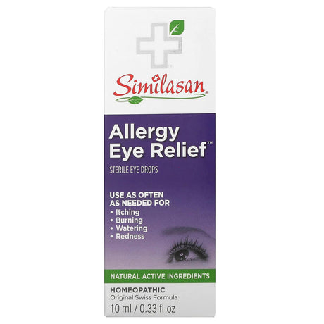 Similasan, Allergy Eye Relief, Sterile Eye Drops, 0.33 fl oz (10 ml) - Supply Center USA