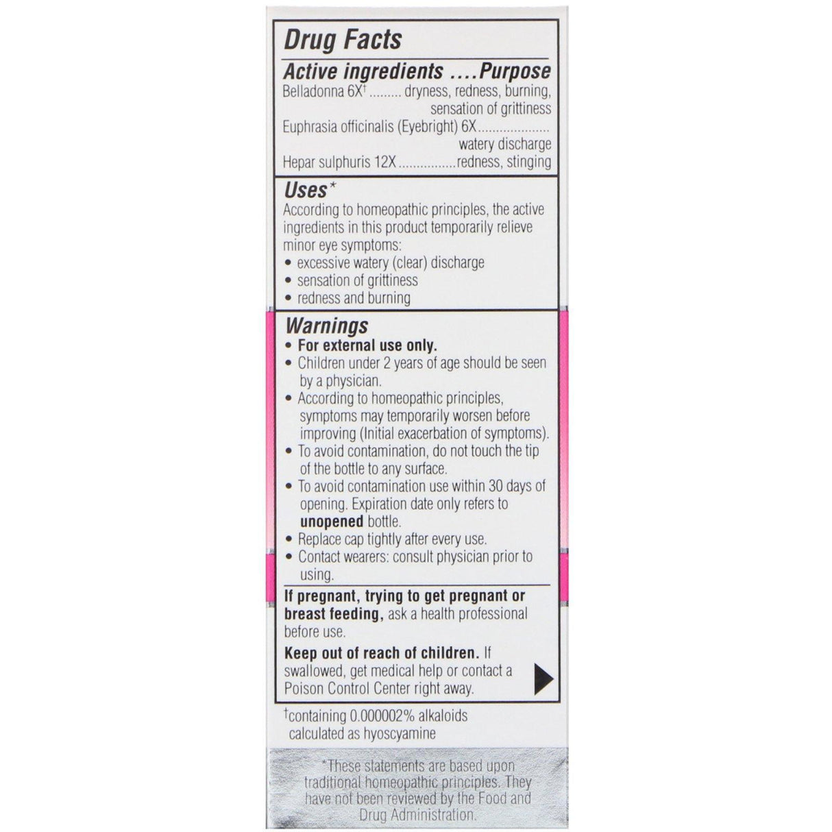 Similasan, Pink Eye Relief, Sterile Eye Drops, 0.33 fl oz (10 ml) - Supply Center USA