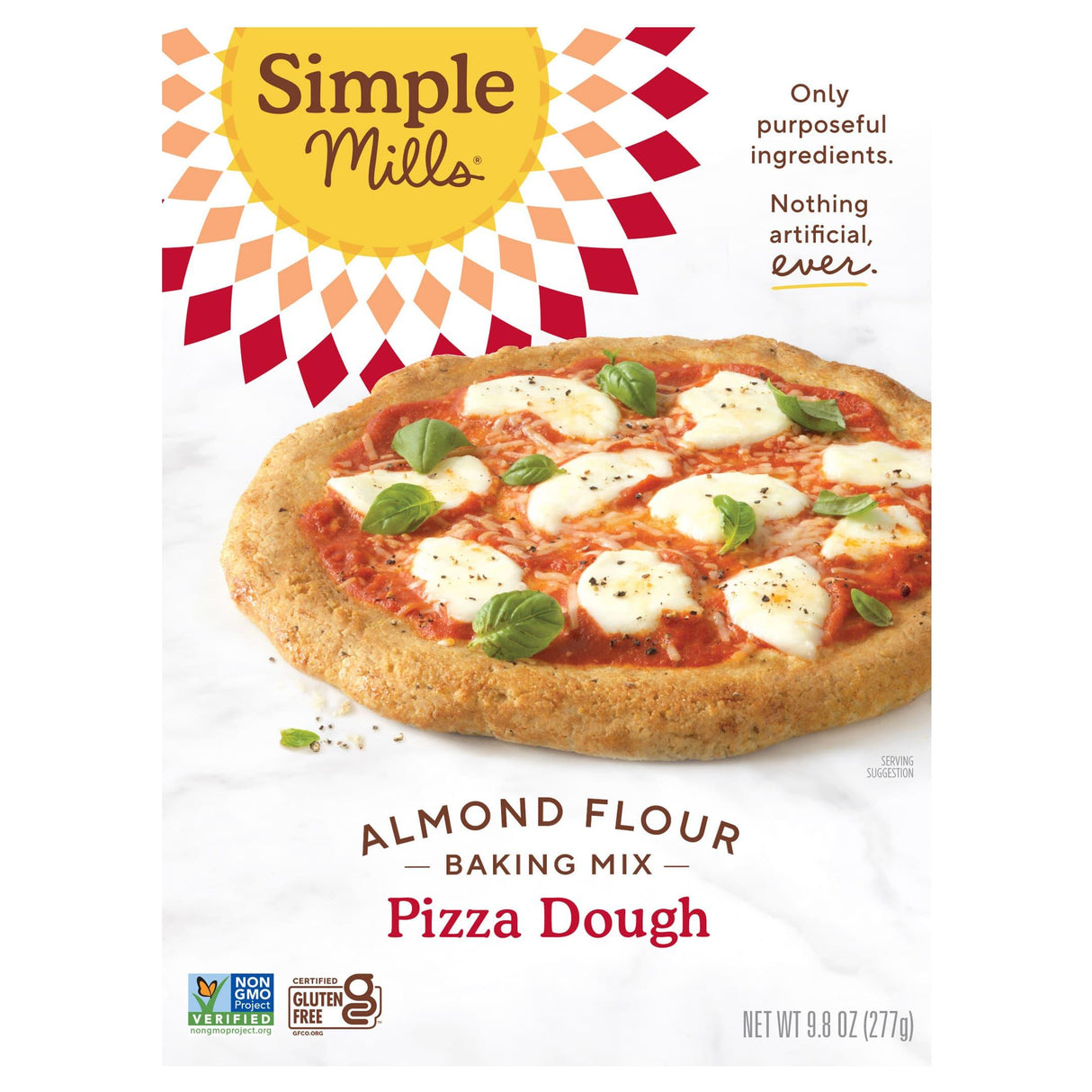 Simple Mills, Almond Flour Baking Mix, Pizza Dough, 9.8 oz (277 g) - Supply Center USA
