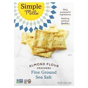 Simple Mills, Almond Flour Crackers, Fine Ground Sea Salt, 4.25 oz (120 g) - Supply Center USA