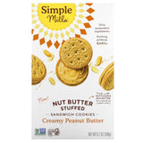 Simple Mills, Nut Butter Stuffed Sandwich Cookies, Creamy Peanut Butter, 6.7 oz (190 g) - Supply Center USA