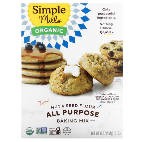 Simple Mills, Organic All Purpose Nut & Seed Flour Baking Mix, 16 oz (454 g) - Supply Center USA