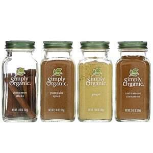 Simply Organic, Baking Essentials, Organic Spice Kit, Variety Pack, 4 Spices - Supply Center USA