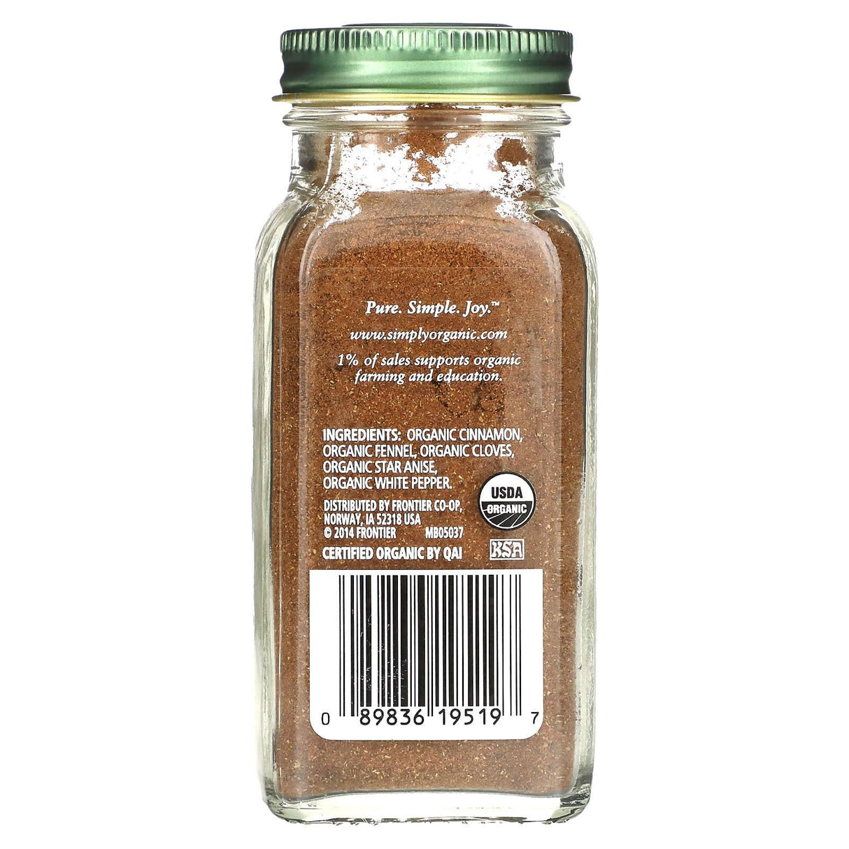 Simply Organic, Five Spice Powder, 2.01 oz (57 g) - Supply Center USA