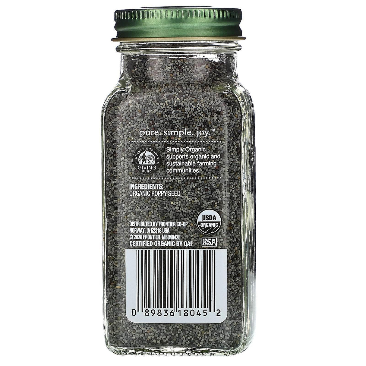 Simply Organic, Poppy Seed, 3.38 oz (96 g) - Supply Center USA