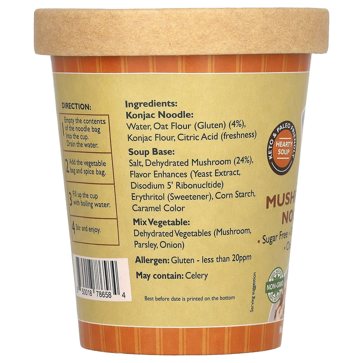Skinny Pasta, Noodle Soup, Mushroom , 10 oz (284 g) - Supply Center USA