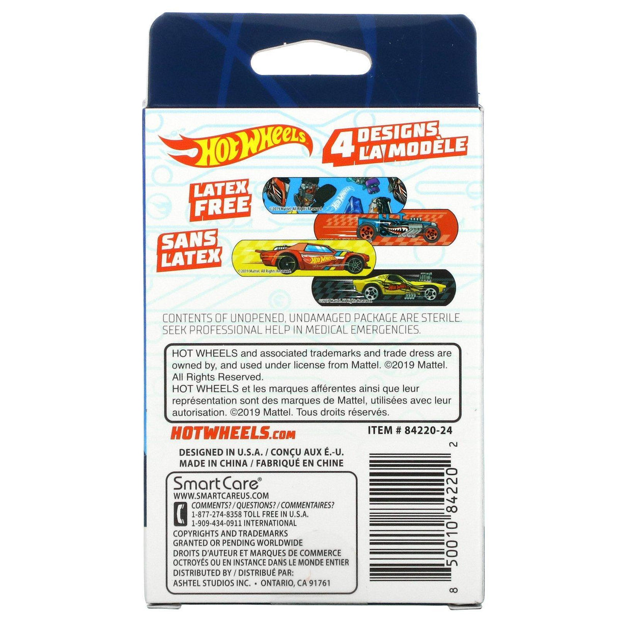 Smart Care, Adhesive Bandages, Hot Wheels, 20 Bandages - Supply Center USA