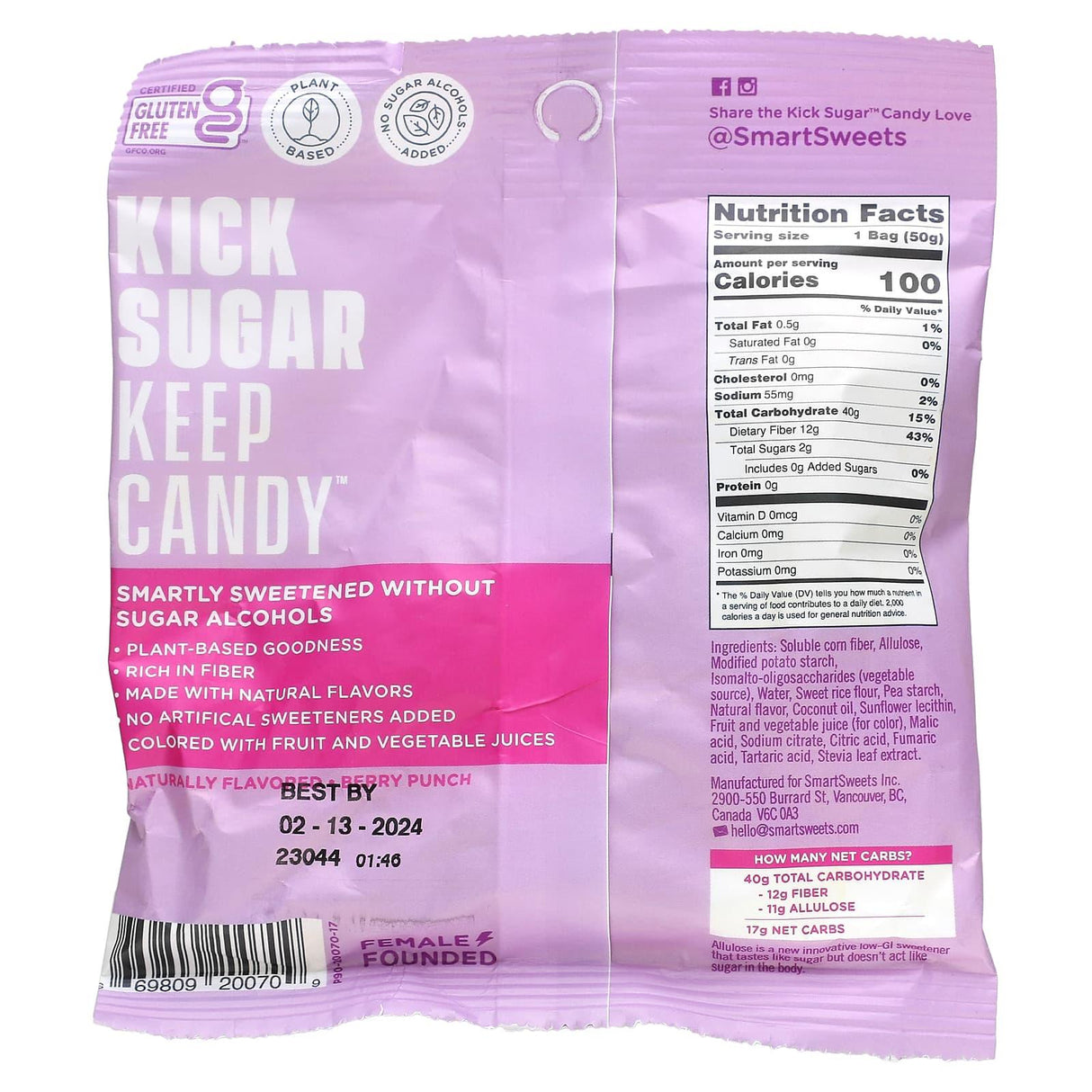 SmartSweets, Red Twists, Berry Punch, 1.8 oz (50 g) - Supply Center USA