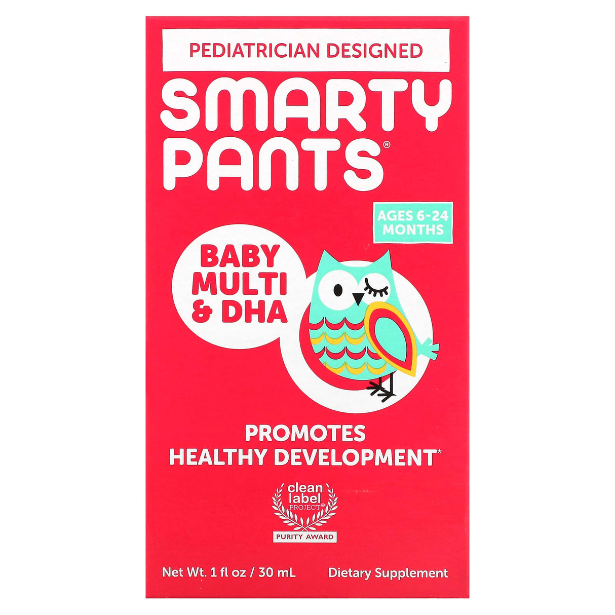 SmartyPants, Baby Multi & DHA, Ages 6-24 Months, 1 fl oz (30 ml) - Supply Center USA