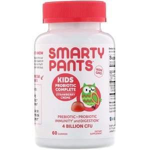 SmartyPants, Kids Probiotic Complete, Strawberry Creme, 4 Billion CFU, 60 Gummies - Supply Center USA