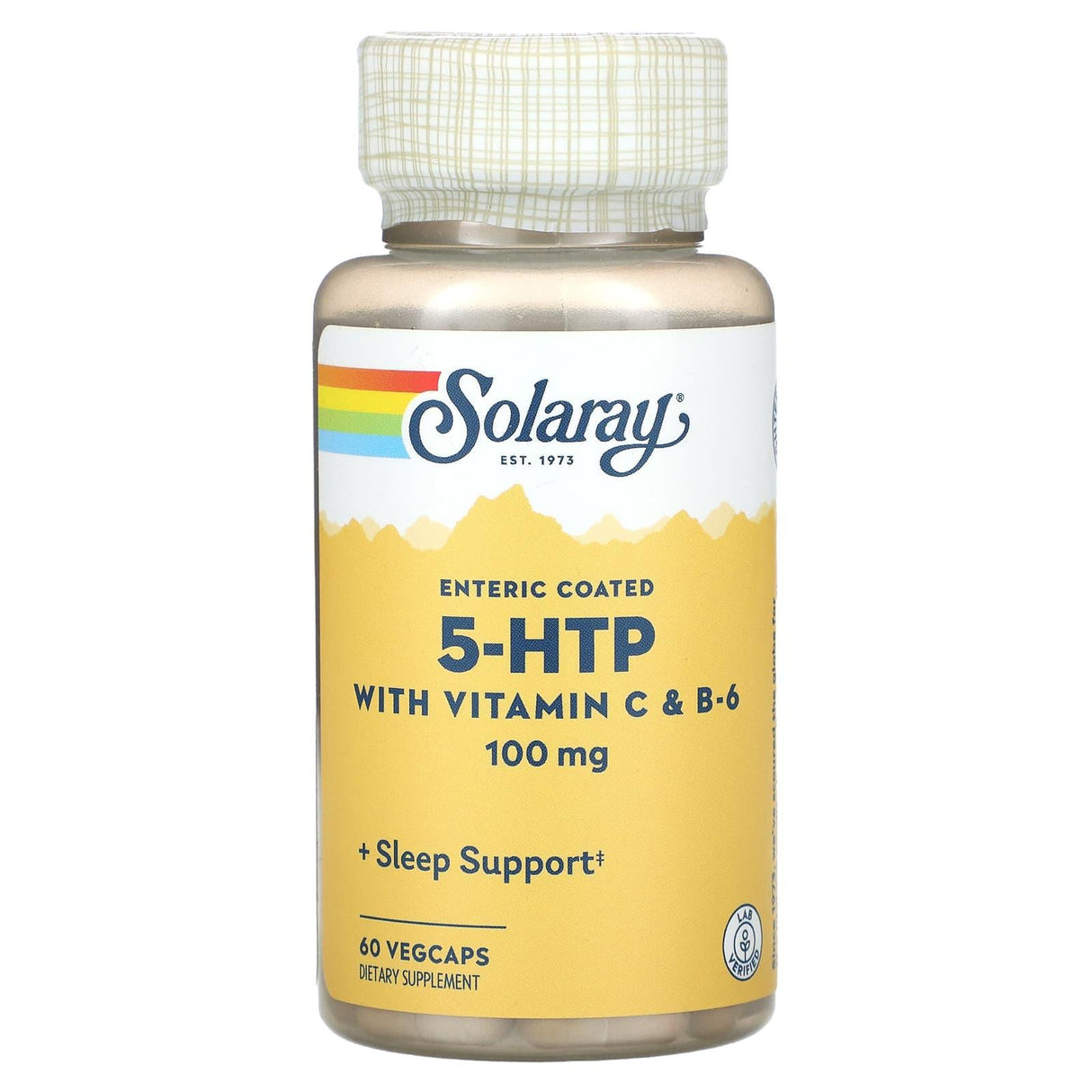 Solaray, 5-HTP with Vitamin C & B-6, 100 mg, 60 Vegcaps - Supply Center USA