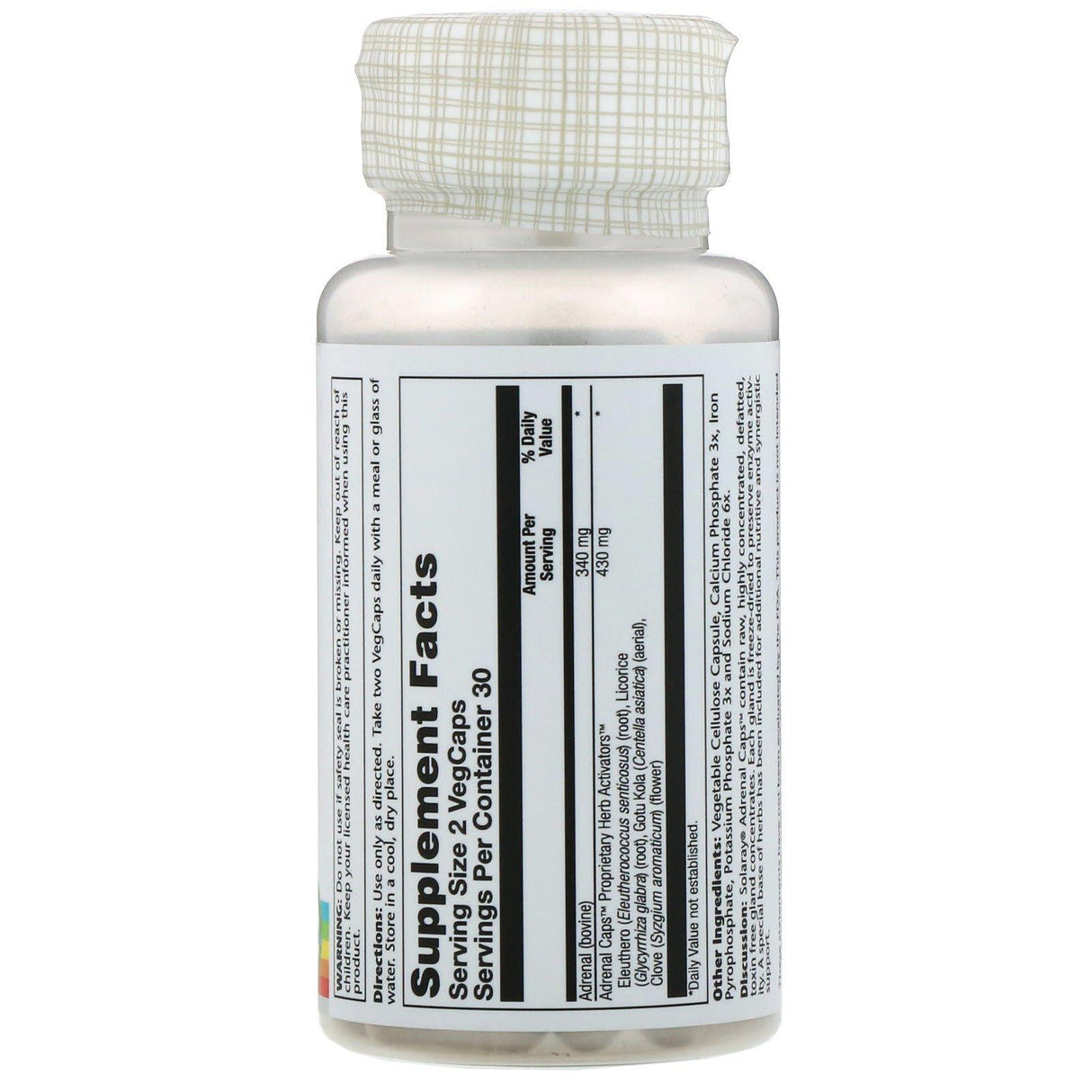 Solaray, Adrenal Caps, 60 VegCaps - Supply Center USA