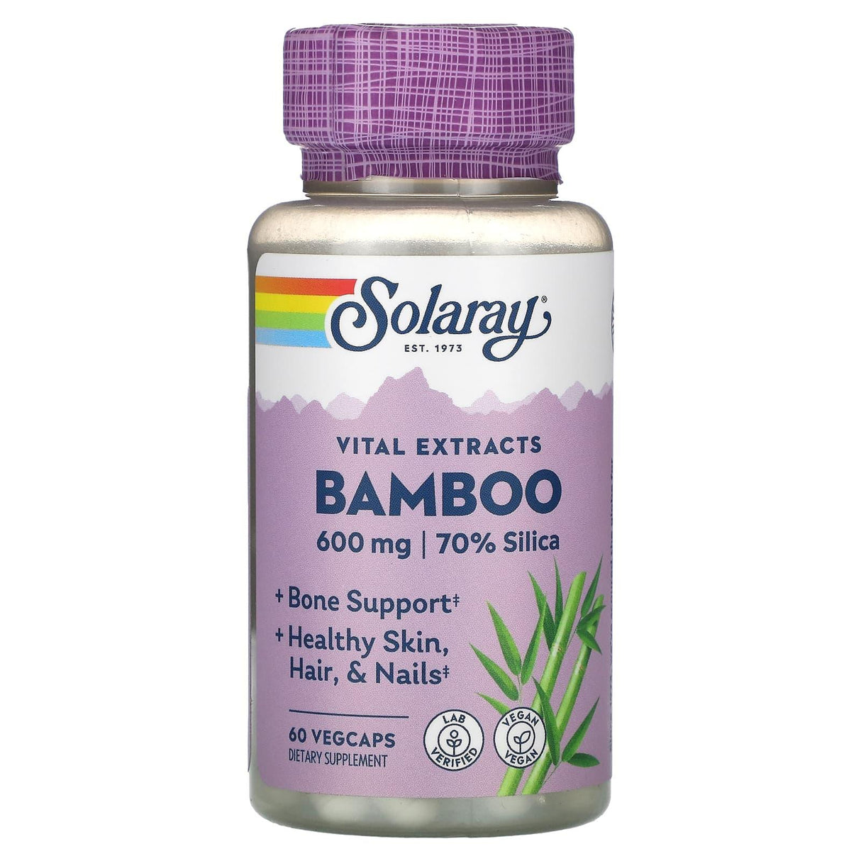 Solaray, Bamboo Vital Extract, 600 mg, 60 VegCaps - Supply Center USA