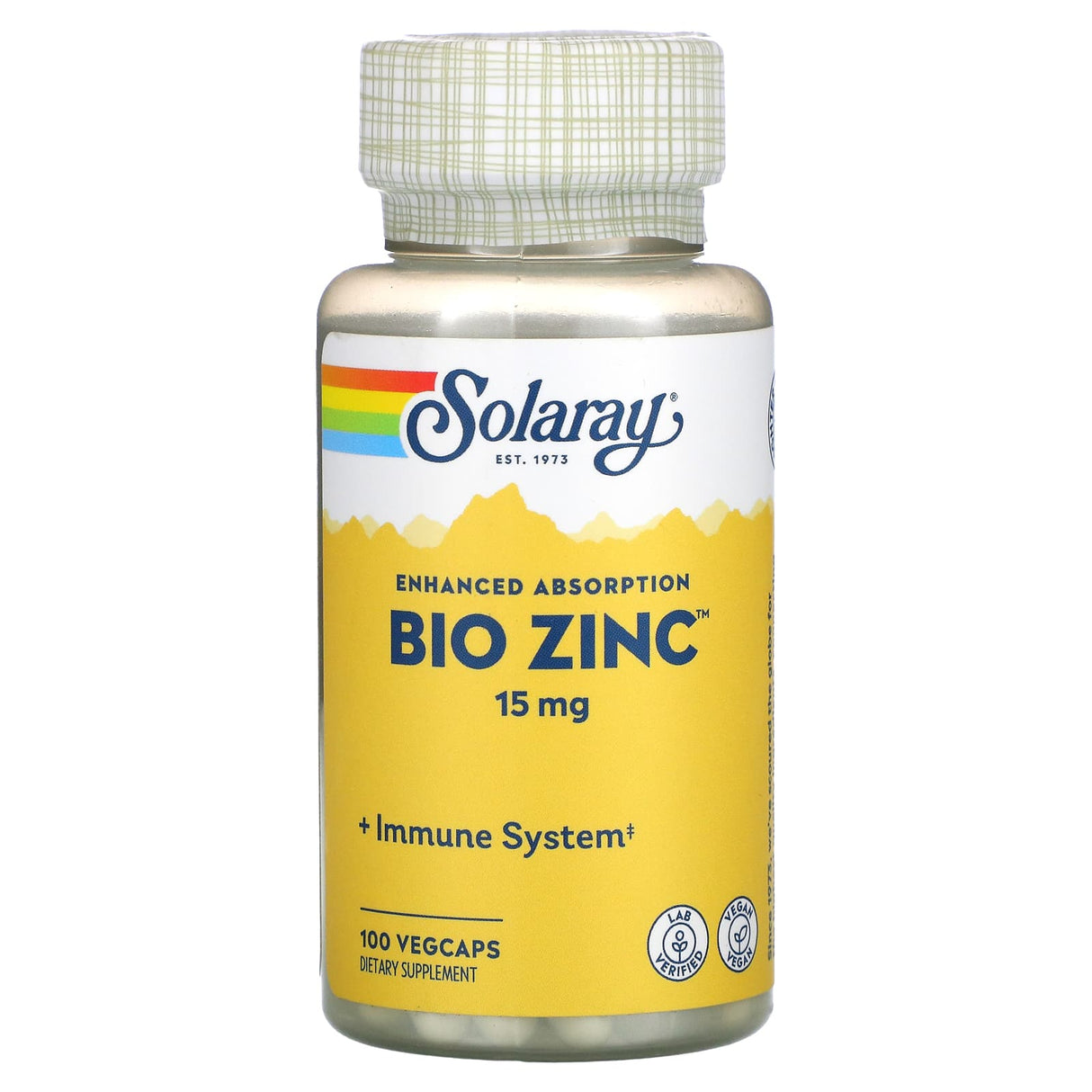 Solaray, Bio Zinc, 15 mg, 100 VegCaps - Supply Center USA