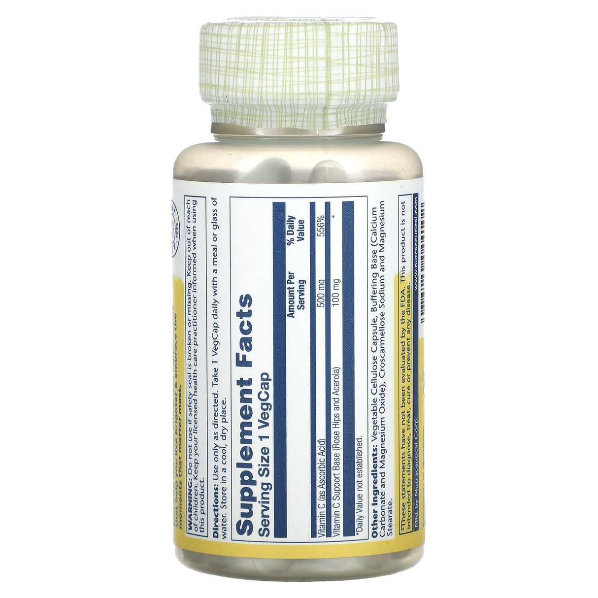 Solaray, Buffered Vitamin C, 500 mg, 100 VegCaps - Supply Center USA