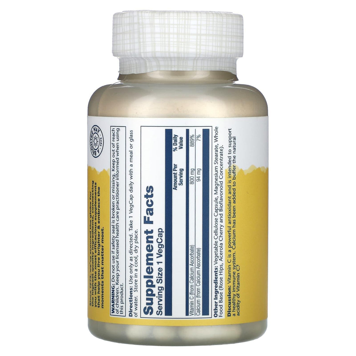 Solaray, Buffered Vitamin C, 500 mg, 100 VegCaps - Supply Center USA