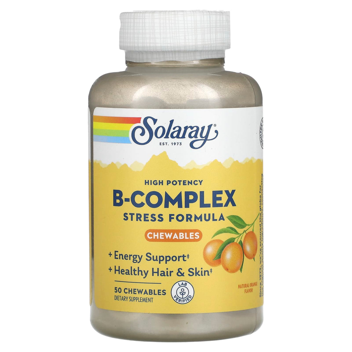Solaray, High Potency B-Complex, Natural Orange, 50 Chewables - Supply Center USA