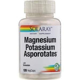 Solaray, Magnesium Potassium Asporotates, 120 VegCaps - Supply Center USA