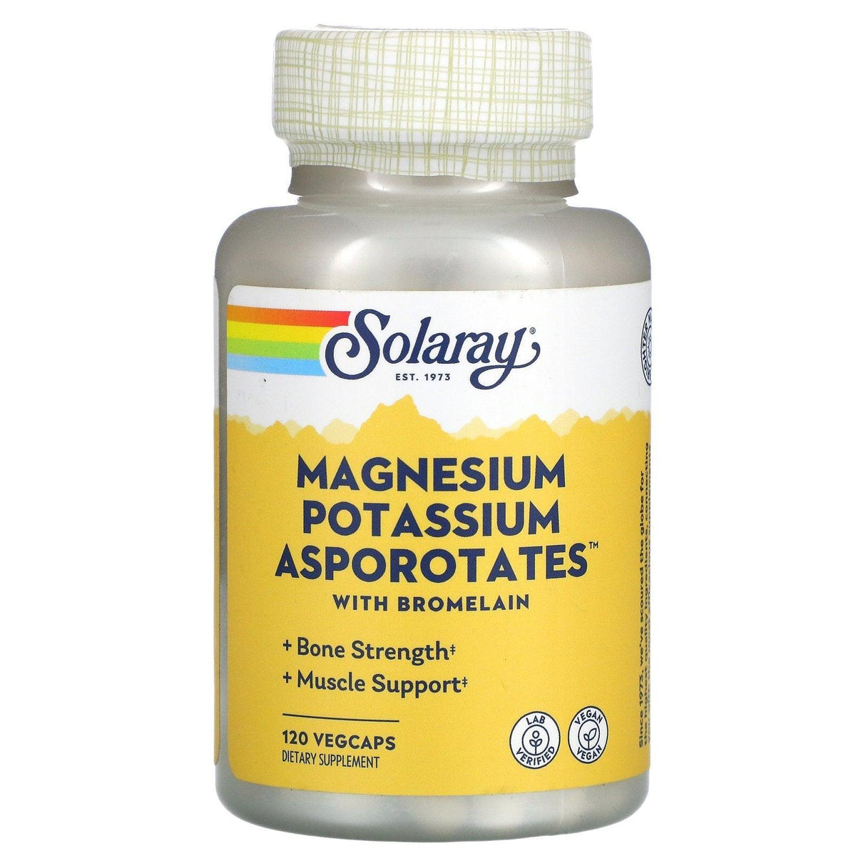 Solaray, Magnesium Potassium Asporotates with Bromelain, 60 Vegcaps - Supply Center USA