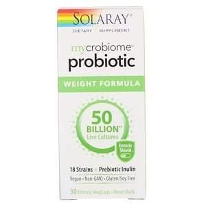 Solaray, Mycrobiome Probiotic Weight Formula, 50 Billion, 30 Enteric VegCaps - Supply Center USA