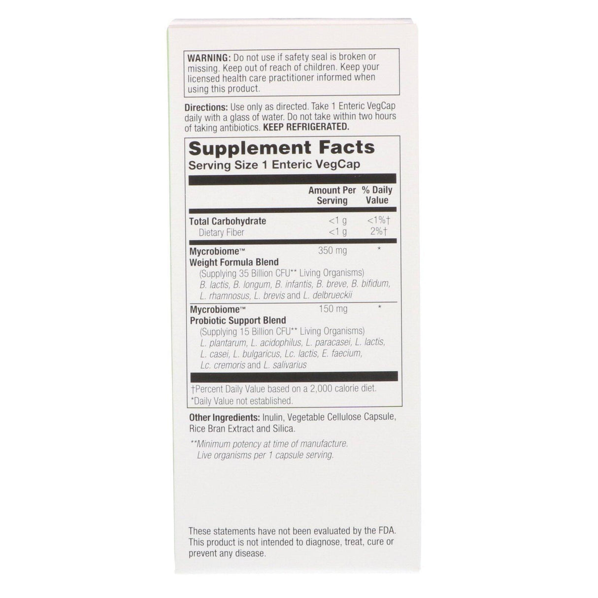 Solaray, Mycrobiome Probiotic Weight Formula, 50 Billion, 30 Enteric VegCaps - Supply Center USA