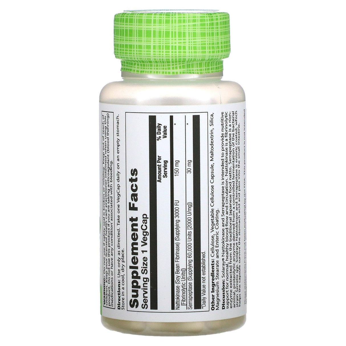 Solaray, Nattokinase Serrapeptase, 30 VegCaps - Supply Center USA