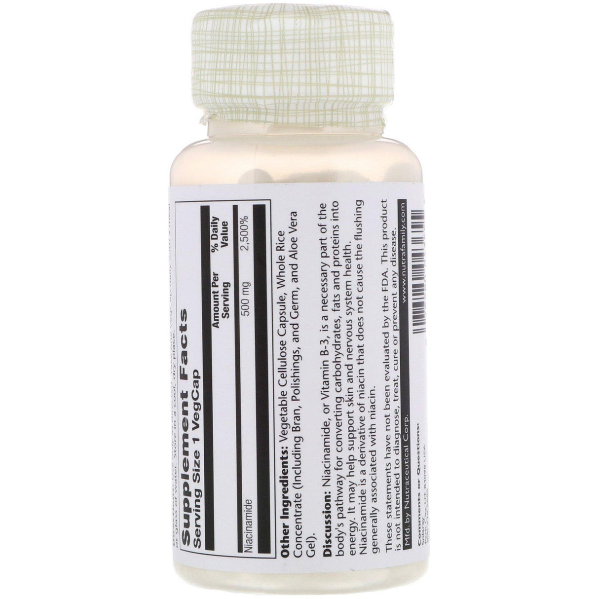 Solaray, Niacinamide, 500 mg, 100 VegCaps - Supply Center USA