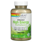 Solaray, Once Daily High Energy, Multivitamin, Iron Free, 120 VegCaps - Supply Center USA