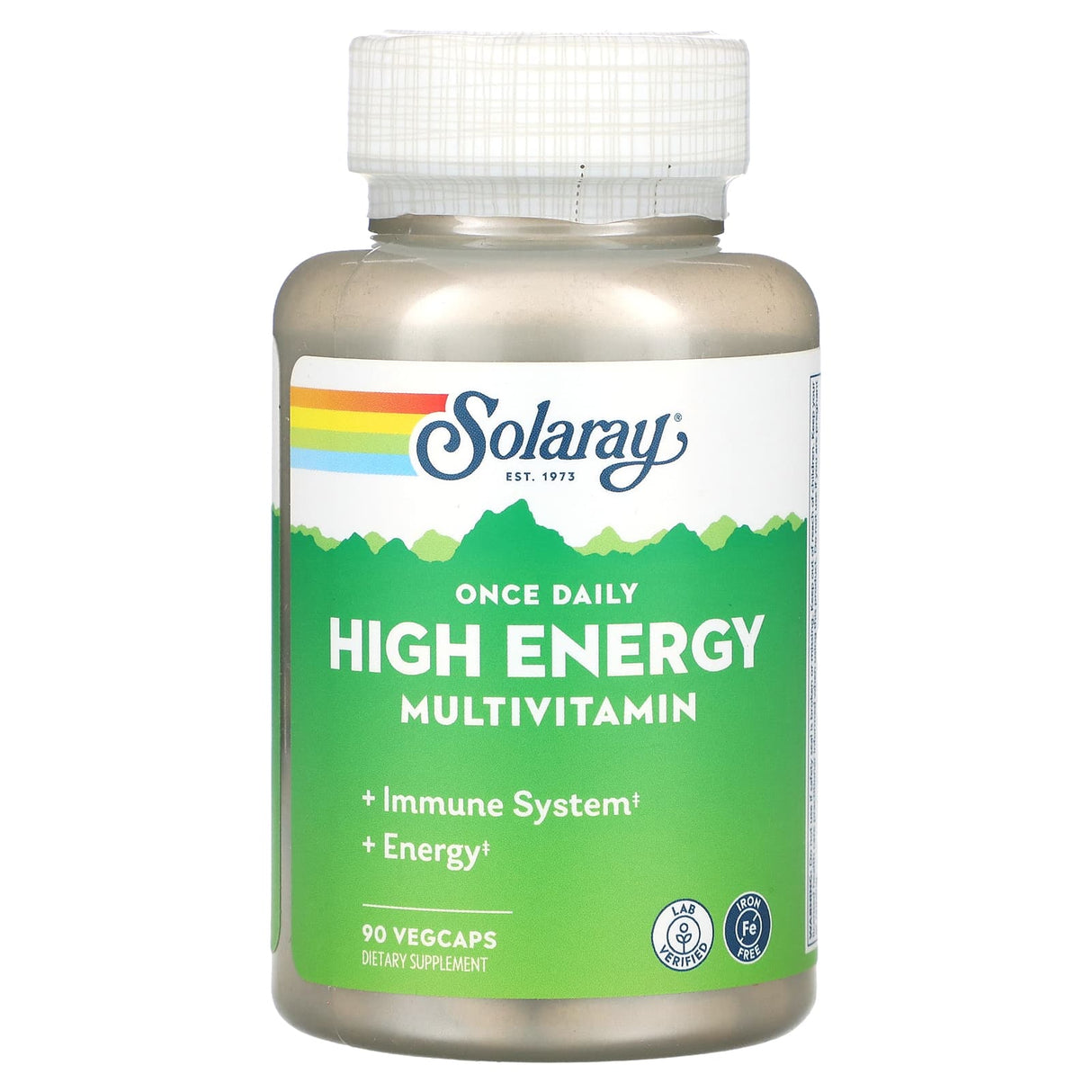 Solaray, Once Daily High Energy, Multivitamin, Iron Free, 120 VegCaps - Supply Center USA