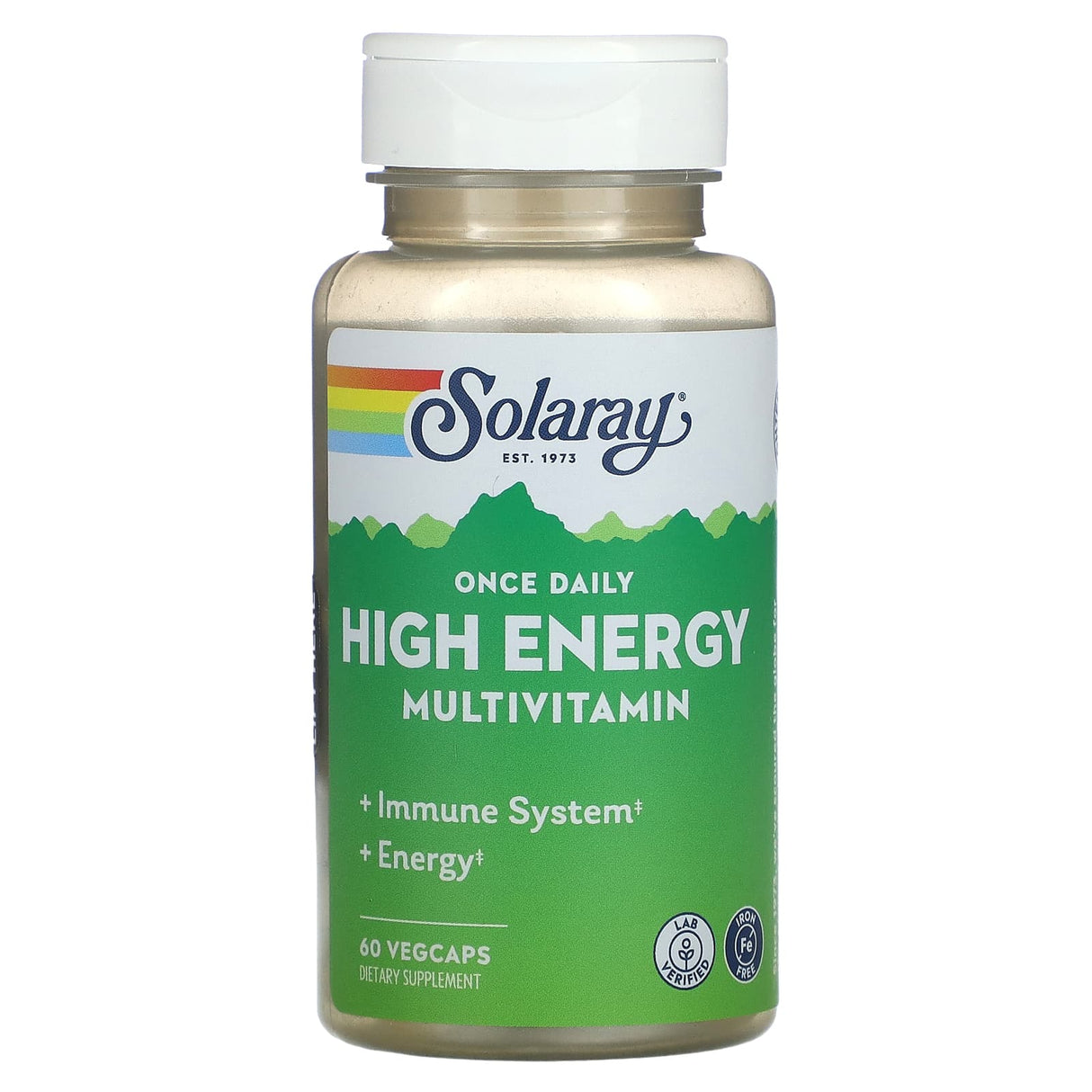 Solaray, Once Daily High Energy, Multivitamin, Iron Free, 120 VegCaps - Supply Center USA