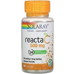 Solaray, Reacta-C, 500 mg, 60 VegCaps - Supply Center USA