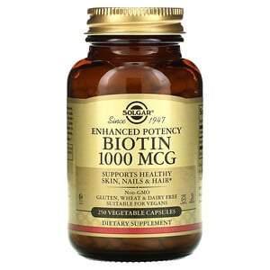 Solgar, Biotin, 1,000 mcg, 250 Vegetable Capsules - Supply Center USA