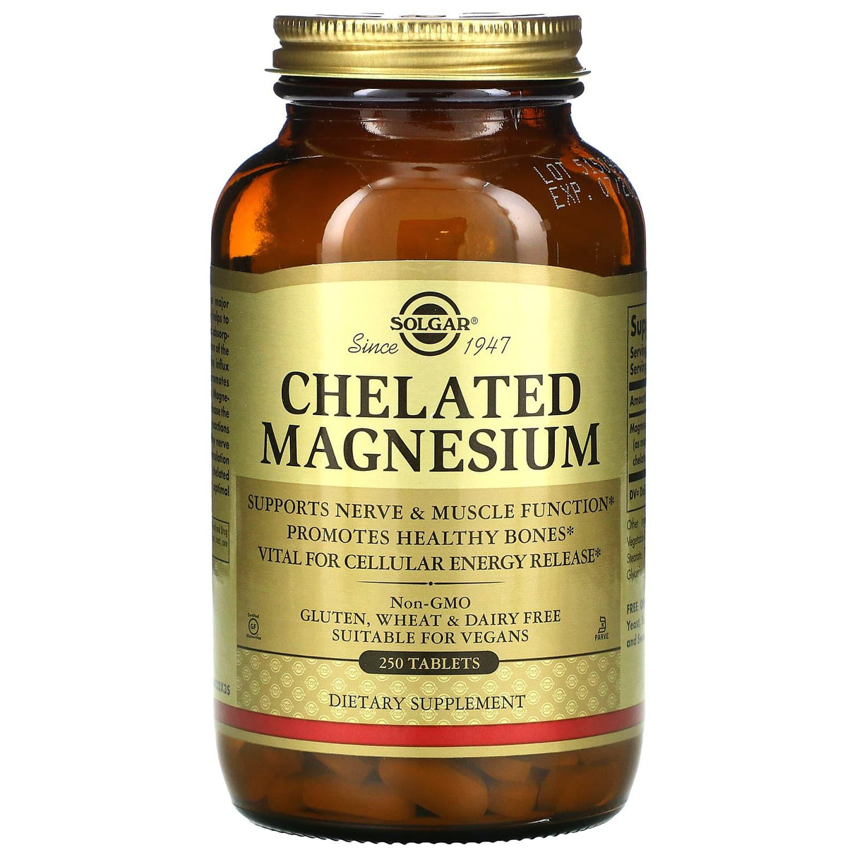 Solgar, Chelated Magnesium, 250 Tablets - Supply Center USA