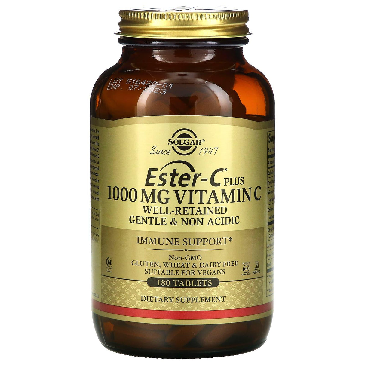 Solgar, Ester-C Plus, Vitamin C, 1,000 mg, 180 Tablets - Supply Center USA