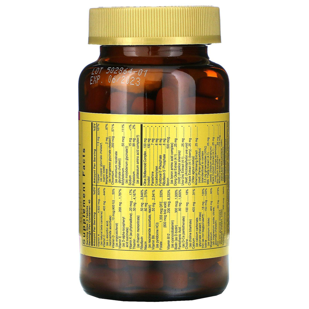 Solgar, Female Multiple, 120 Tablets - Supply Center USA