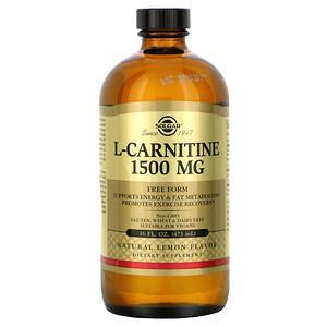 Solgar, L-Carnitine, Natural Lemon, 1,500 mg, 16 fl oz (473 ml) - Supply Center USA