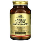 Solgar, L-Proline & L-Lysine, 90 Tablets - Supply Center USA