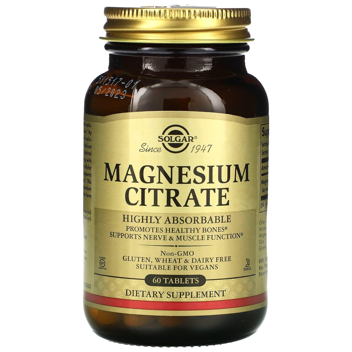 Solgar, Magnesium Citrate, 60 Tablets - Supply Center USA