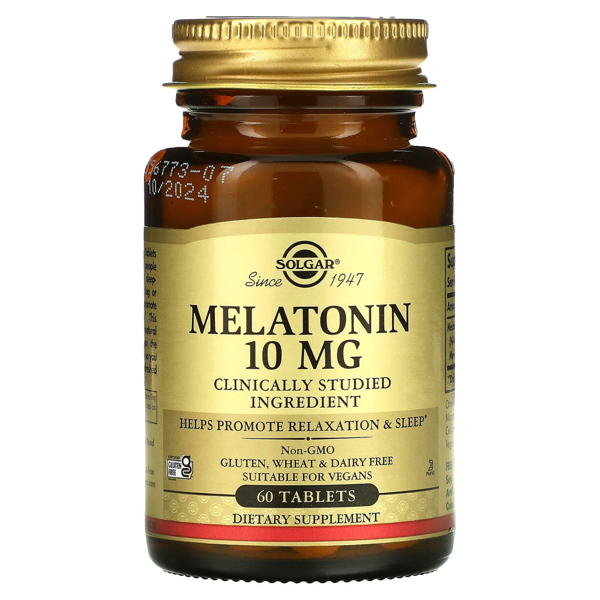 Solgar, Melatonin, 10 mg, 60 Tablets - Supply Center USA