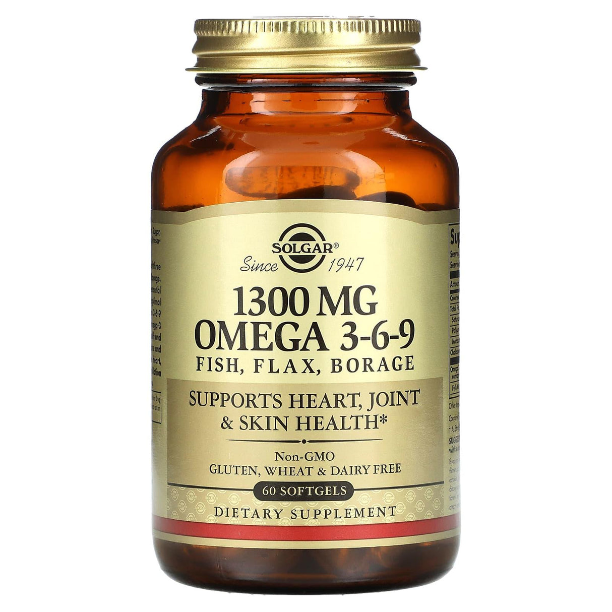 Solgar, Omega 3-6-9, Fish, Flax, Borage, 433 mg, 60 Softgels - Supply Center USA